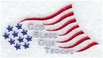 God Bless Our Troops Flag